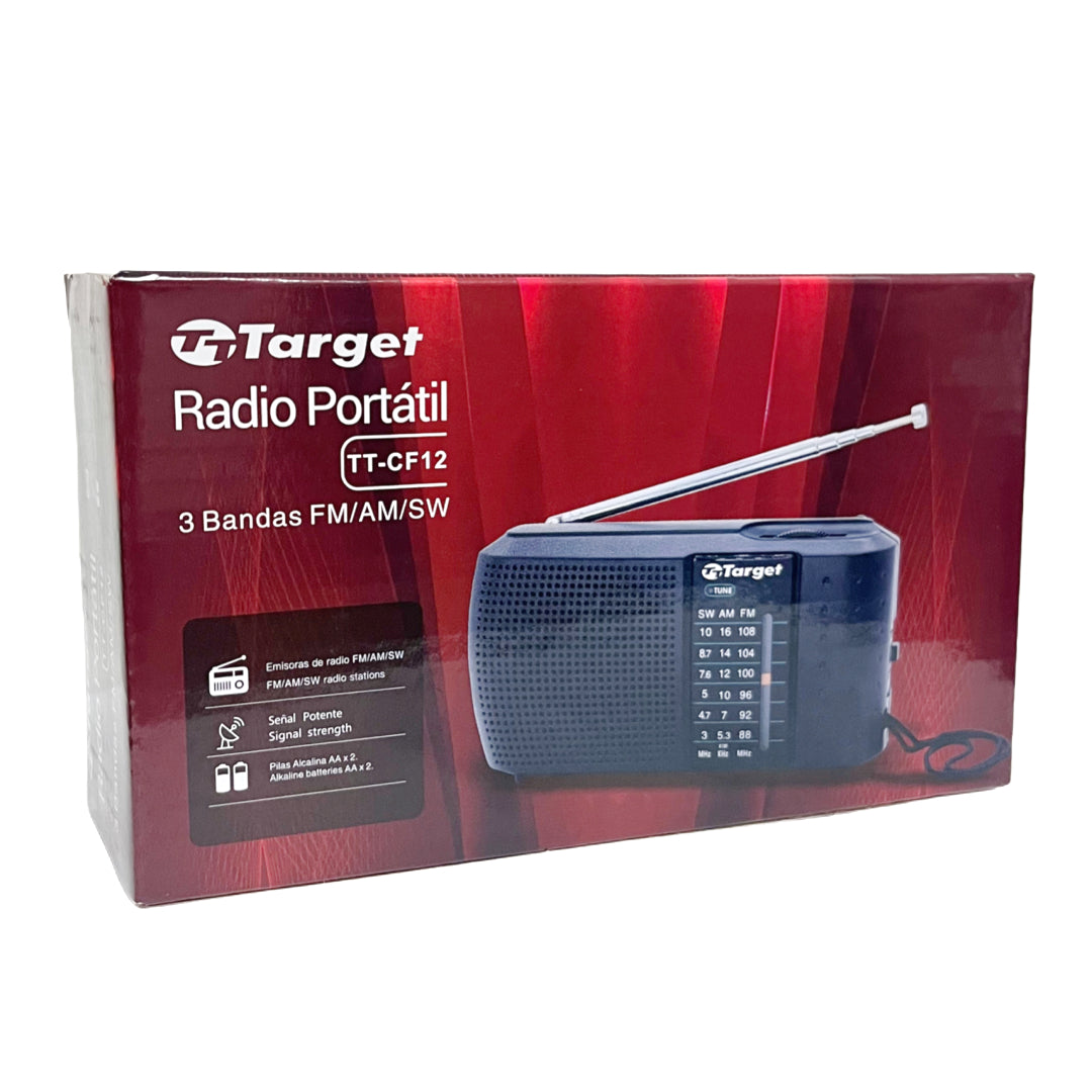 RADIO PORTATIL AM/FM/SW TT-CF12 TARGET – Fotosol