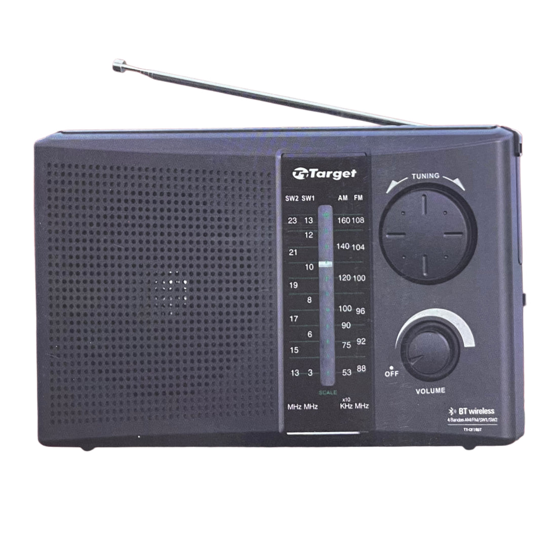 RADIO PORTATIL BT AM/FM/SW1/SW2 TT-CF18BT TARGET – Fotosol