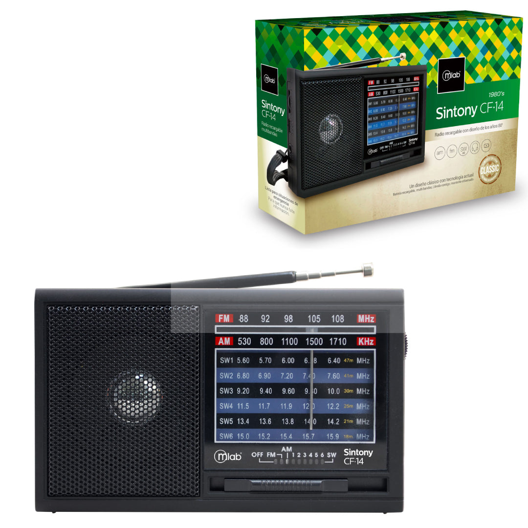 RADIO RETRO SINTONY CF-14 NEGRO MLAB 9467