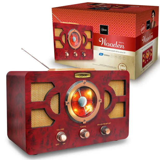RADIO RETRO WOODEN MLAB 9461