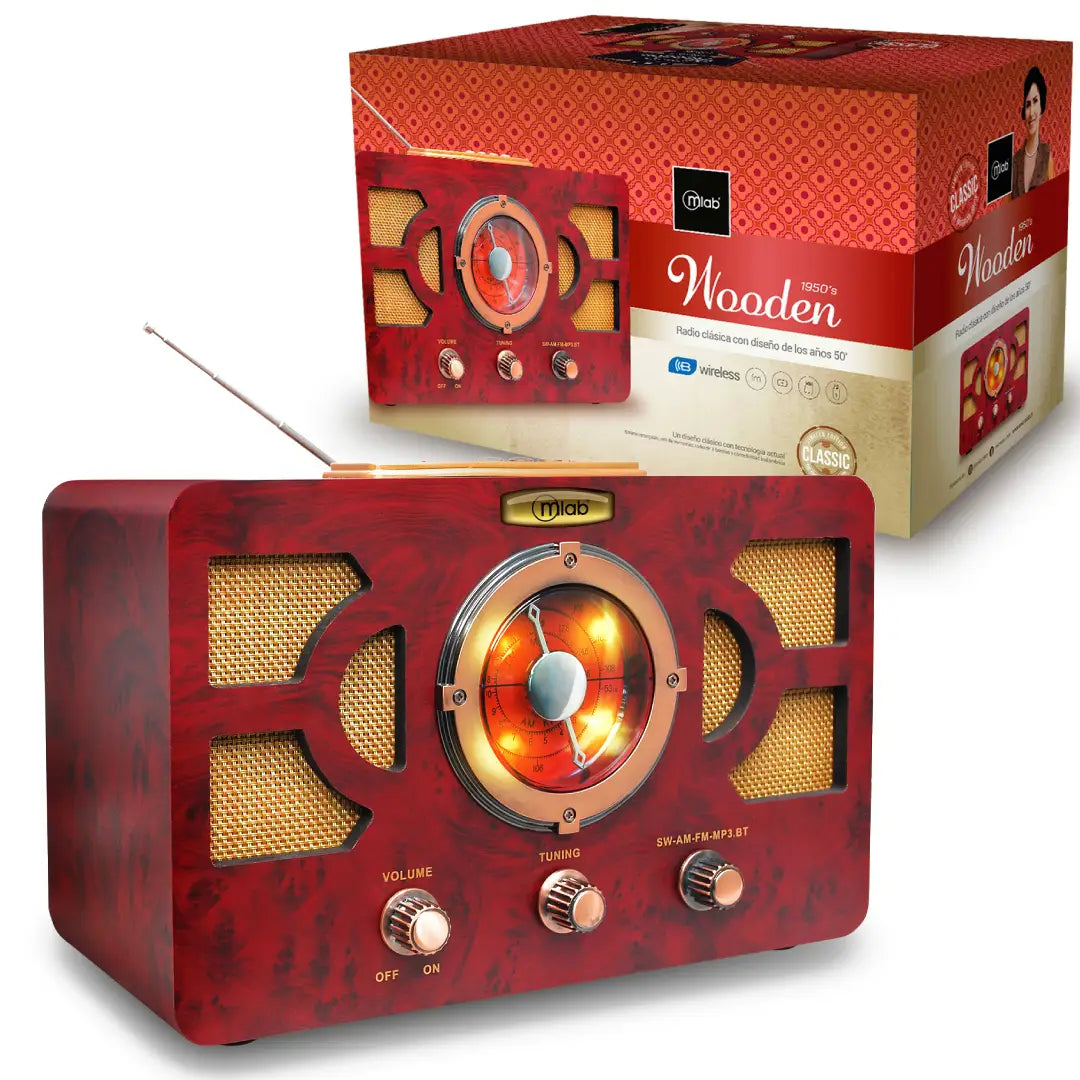 RADIO RETRO WOODEN MLAB 9461