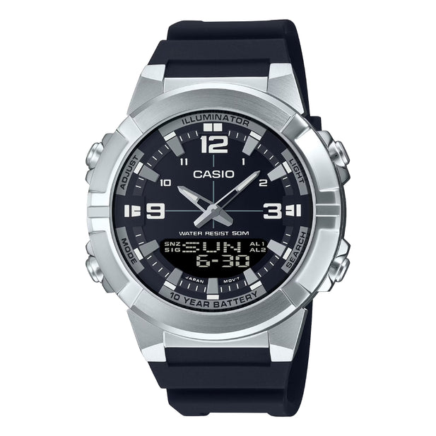 Reloj Casio AMW 870 1AVDF Hombre Anadigital Telememo Horario Mundial