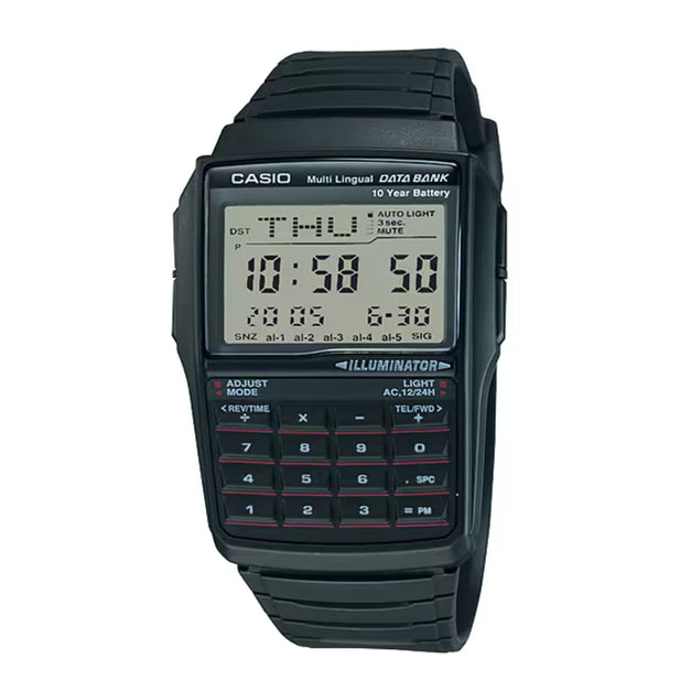 Reloj Casio DBC-32-1ADF Hombre Data Bank Calculadora Telememo 25 100m