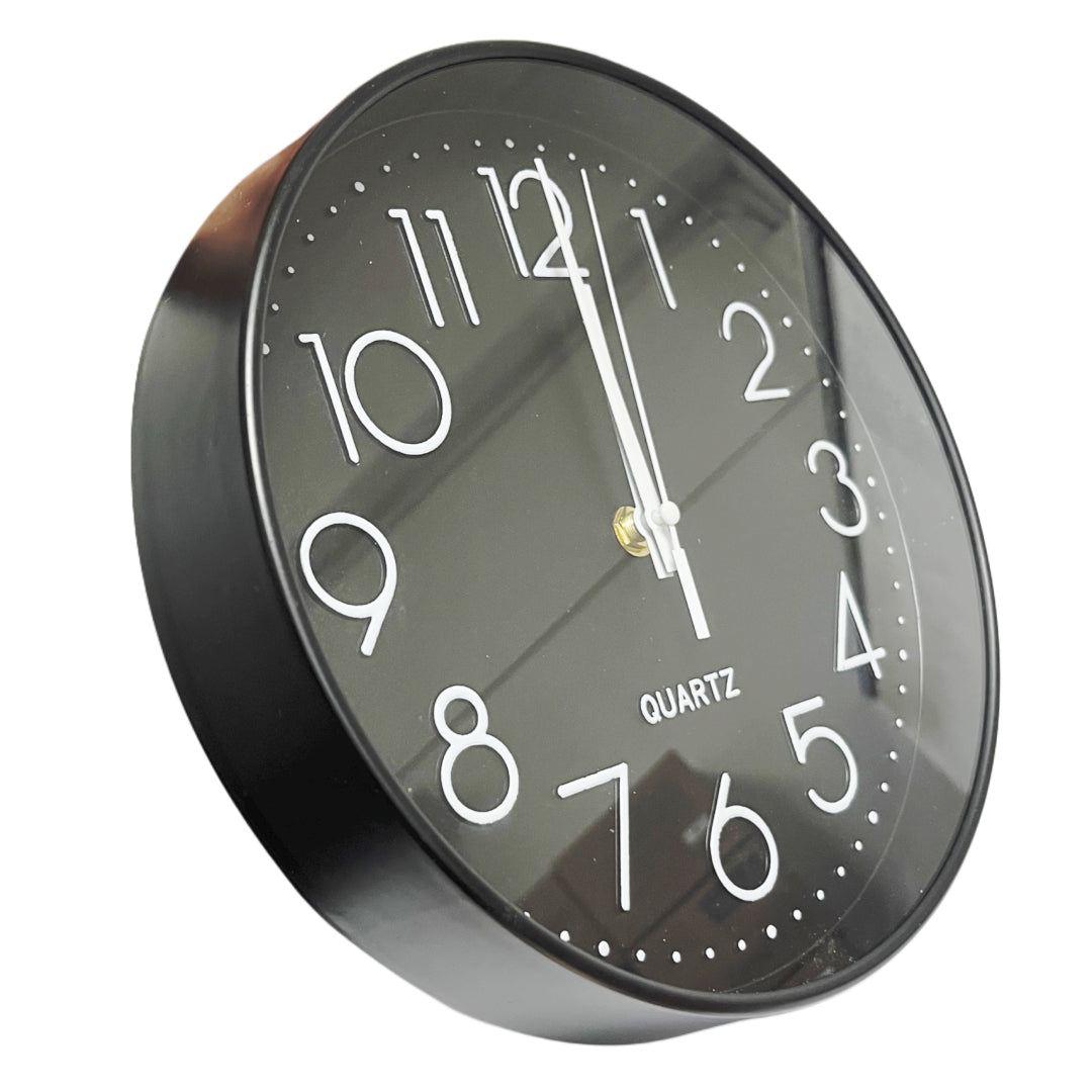 RELOJ DE PARED REDONDO ESFERA NEGRA DBG1661