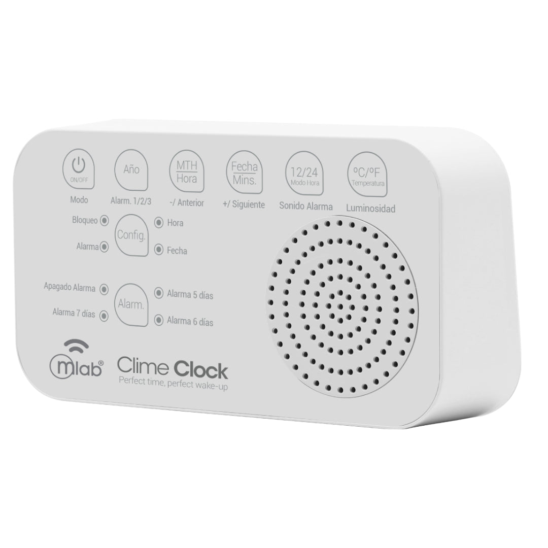 RELOJ DIGITAL + PARLANTE CLIME CLOCK BLANCO MLAB 9686