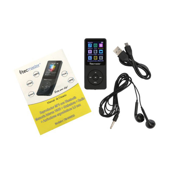 REPRODUCTOR MP3 CON BT 16GB TECMASTER TM-300523