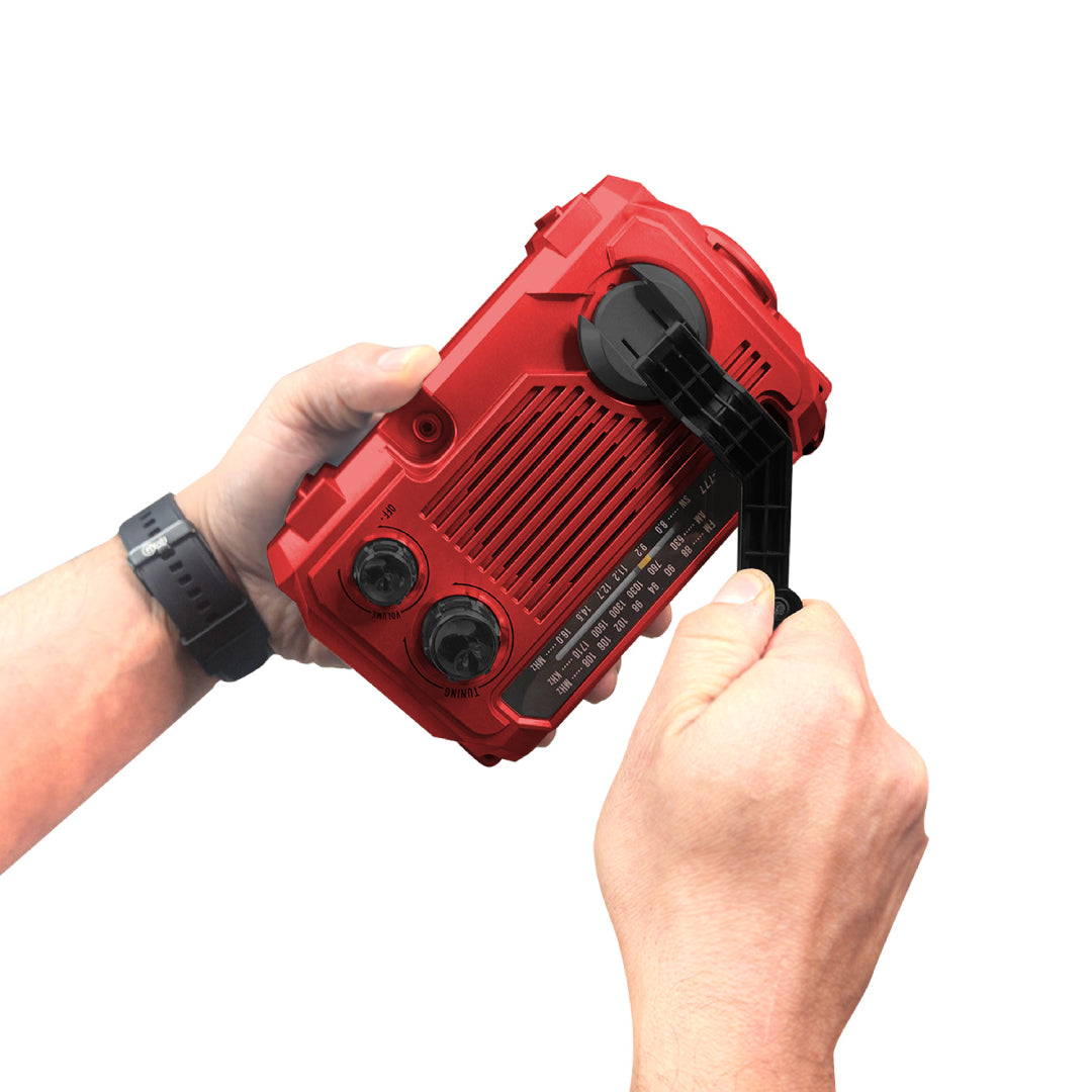 Radio Emergency Alert Recargable Solar Rojo MLAB 9583