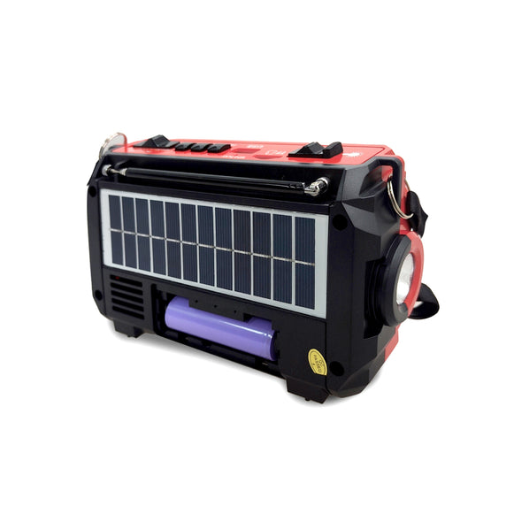 Radio Emergency Alert Recargable Solar Rojo MLAB 9583