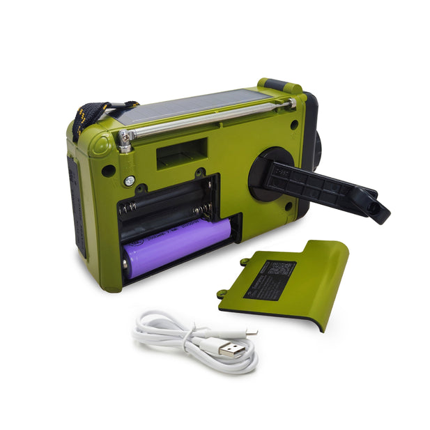 Radio Emergency Alert Recargable Solar Verde 9586