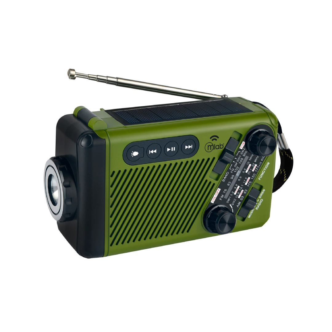 Radio Emergency Alert Recargable Solar Verde 9586