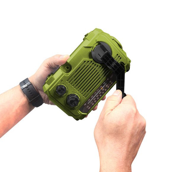 Radio Emergency Alert Recargable Solar Verde MLAB 9584