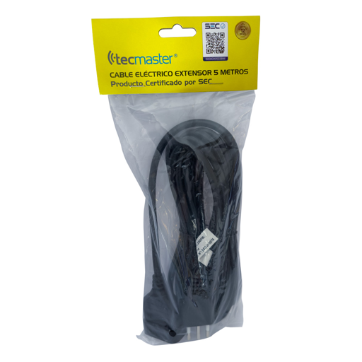 Cable extensor eléctrico Tecmaster TM-800101-BK 5 m negro