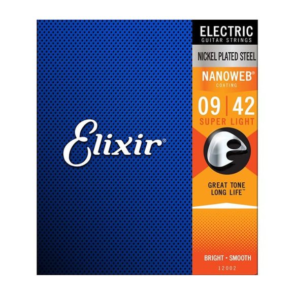 SET CUERDAS GUITARRA ELECTRICA NANOWEB 009 ELIXIR