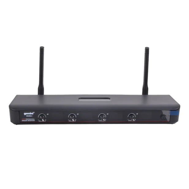 SET DE 4 MICROFONOS INALAMBRICOS UHF WUHN-4HL GEMINI