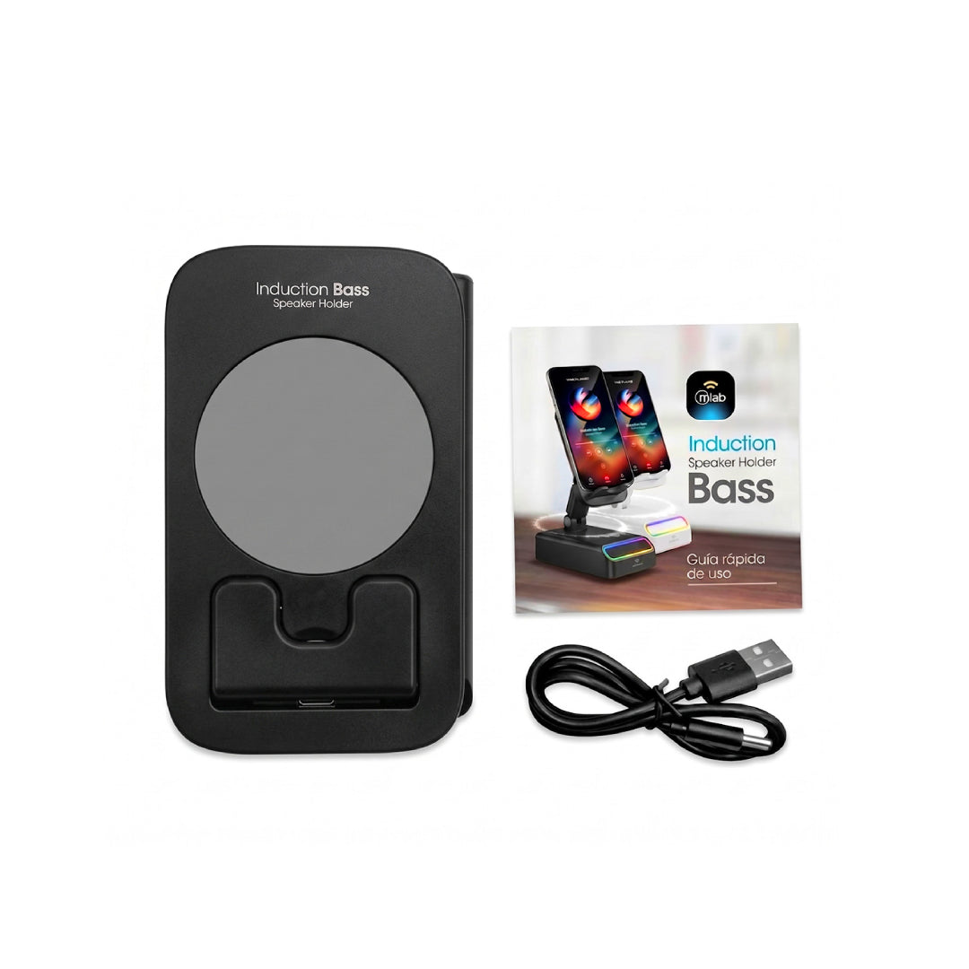 SOPORTE PARA ALTAVOZ DE INDUCCIÓN NEGRO MLAB 9678