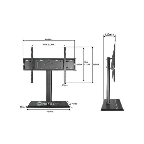 SOPORTE PARA TV 10-85" DE MESA POLARLAND PTS60FM