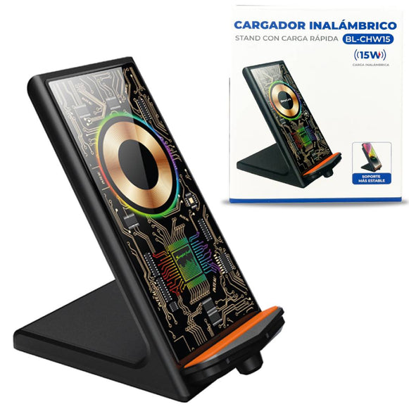 STAND CON CARGA INALAMBRICA 15W BL-CHW15 BESTLINK