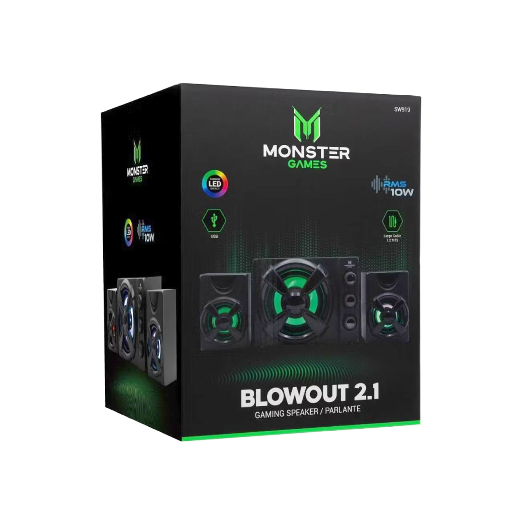 SUBWOOFER BLOWOUT 2.1 MONSTER GAMES SW919