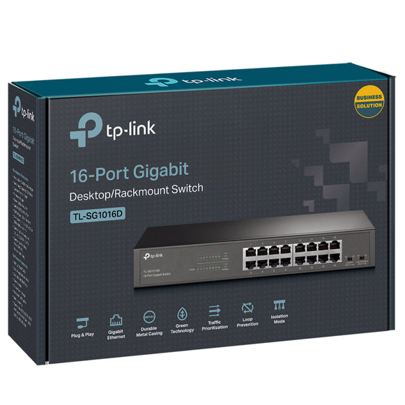 SWITCH 16 PUERTOS ETHERNET TL-SG1016DE TP LINK