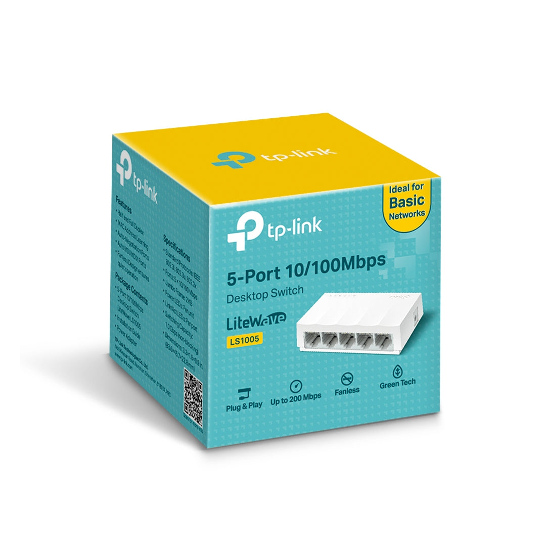 SWITCH 5 PUERTOS 10/100Mbps LS1005 TP LINK