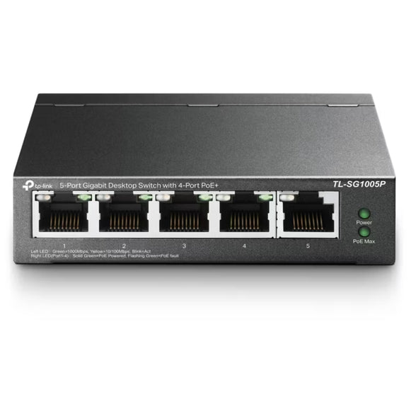 SWITCH 5 PUERTOS GIGABIT ETHERNET TL-SG1005P TP-LINK