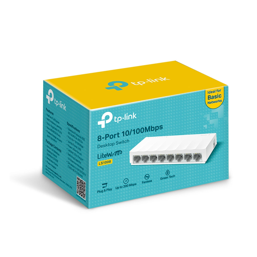 SWITCH 8 PUERTOS 10/100Mbps LS1008 TP LINK