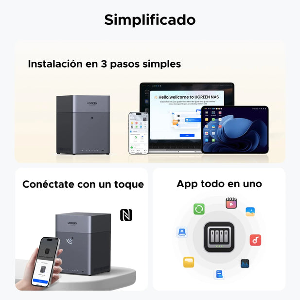 Servidor UGREEN NASync DH4300 Plus NAS de escritorio de 4 bahías