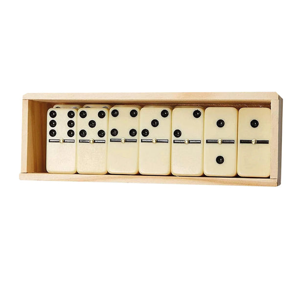 Set Domino 28 Piezas En Caja De Madera Pronobel 523077