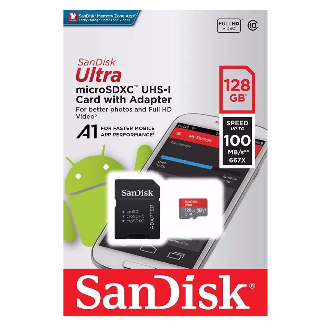 TARJETA DE MEMORIA MICROSD 128GB ULTRA SANDISK