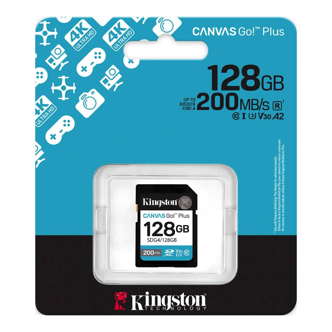 TARJETA DE MEMORIA SD 128GB CANVAS GO PLUS KINGSTON