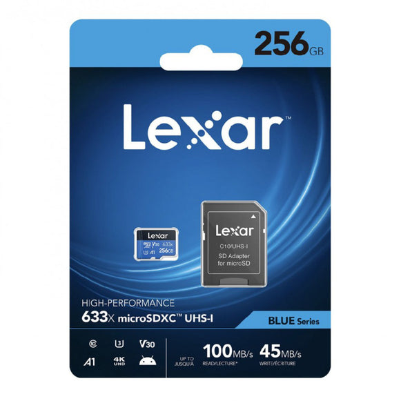 TARJETA MICRO SD 256 GB LEXAR BLUE SERIES