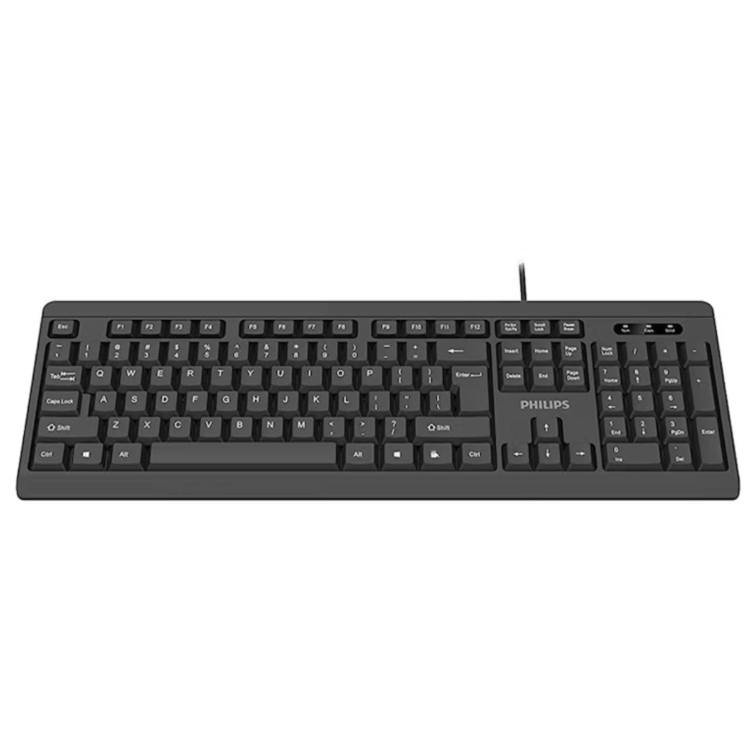 TECLADO ALAMBRICO PHILIPS NEGRO K224