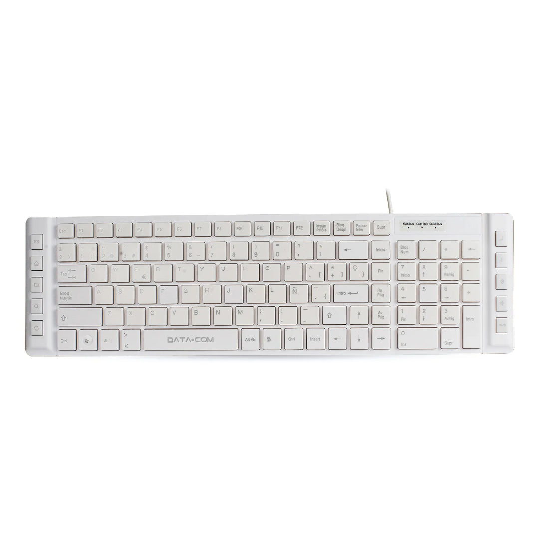 TECLADO ALAMBRICO USB BLANCO DATACOM