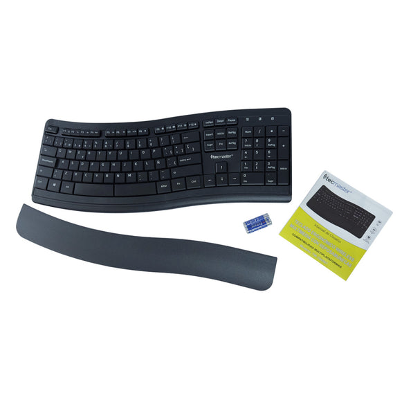 TECLADO ERGONOMICO INALAMBRICO TECMASTER TM-100567