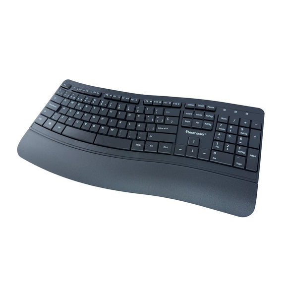 TECLADO ERGONOMICO INALAMBRICO TECMASTER TM-100567
