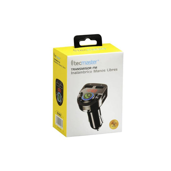 TRANSMISOR FM PARA AUTO X2 USB TECMASTER TM-200522