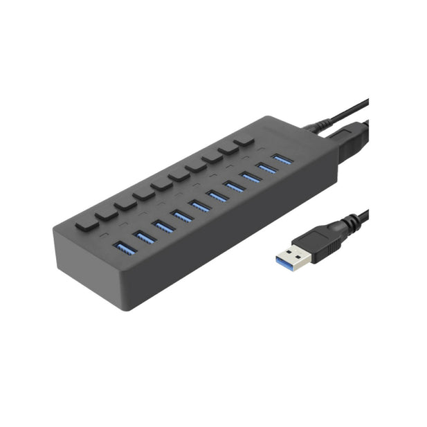 HUB USB 3.0 10 PUERTOS CON INTERRUPTOR TECNOLAB TL137
