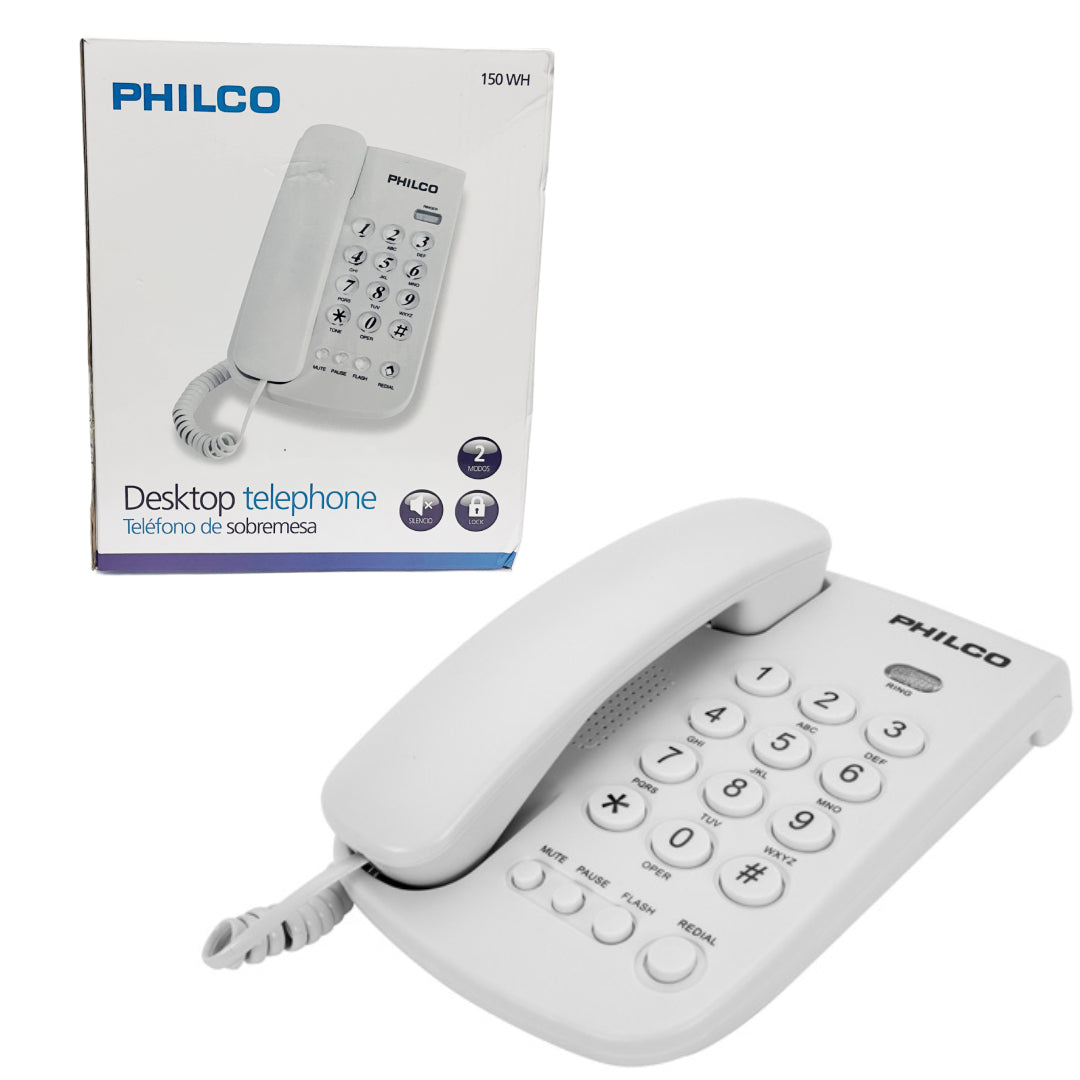 TELEFONO DE SOBREMESA BLANCO PHILCO 150WH