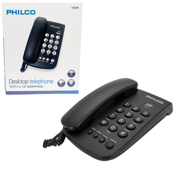 TELEFONO DE SOBREMESA NEGRO PHILCO 150BK