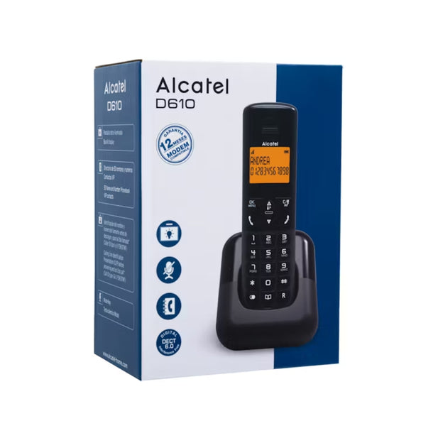 TELEFONO INALAMBRICO NEGRO D610 ALCATEL