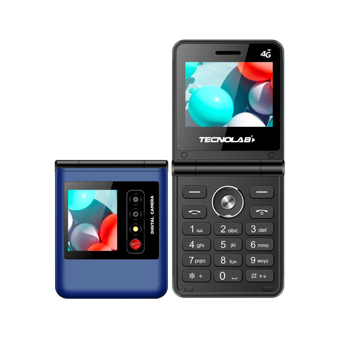 TELEFONO SENIOR 4G DOBLE PANTALLA AZUL TECNOLAB TL709BL
