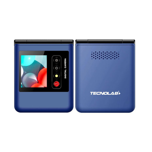 TELEFONO SENIOR 4G DOBLE PANTALLA AZUL TECNOLAB TL709BL