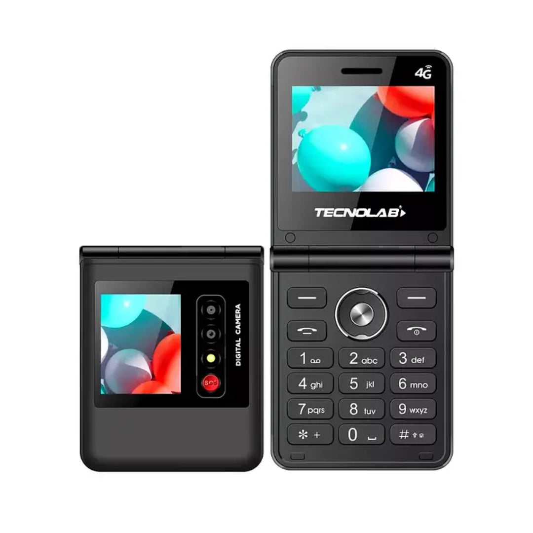 TELEFONO SENIOR 4G DOBLE PANTALLA TECNOLAB TL709BK