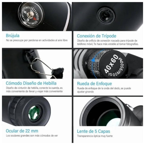 MONOCULAR 40X60 TECNOLAB TL223