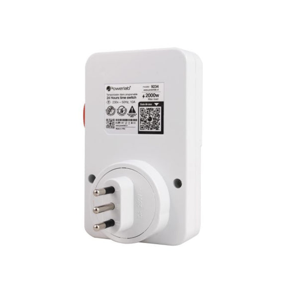 TEMPORIZADOR ANALOGO 24 HORAS 2000W POWERLAB