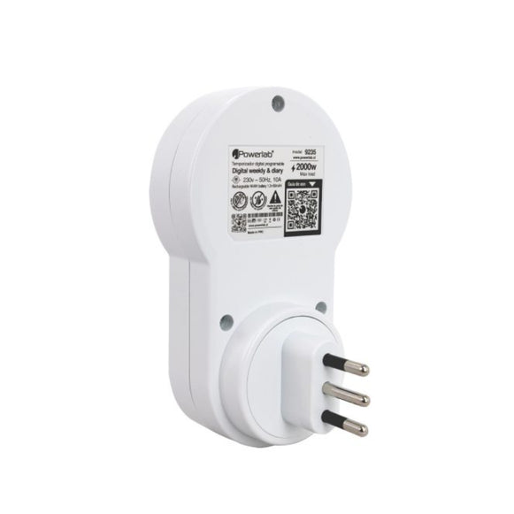 TEMPORIZADOR DIGITAL 24/7 2000W POWERLAB