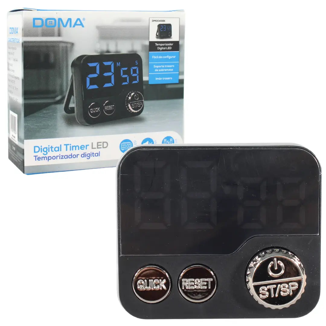 TEMPORIZADOR DIGITAL BLACK DOMA DM0049BK