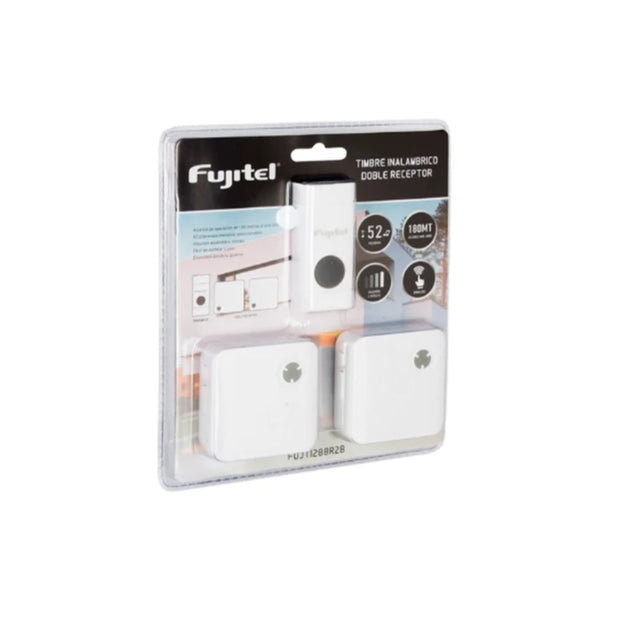 TIMBRE INALAMBRICO DOBLE 180MT FUJITEL FUJTI288R2B