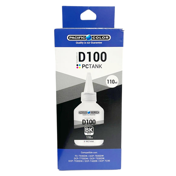 TINTA D100 BK NEGRA PACIFIC COLOR