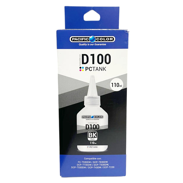 TINTA D100 BK NEGRA PACIFIC COLOR